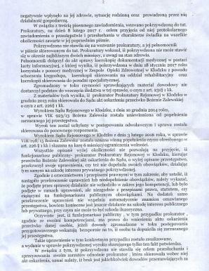 Bożena Zalewska: Prokurator Małgorzata Sałacka dała się okłamywać przez policjantów, zaniedbała obowiązki nie przesłuchując mnie ani nie konfrontując z funkcjonariuszami. Przespała rozprawy i jest bezkarna!