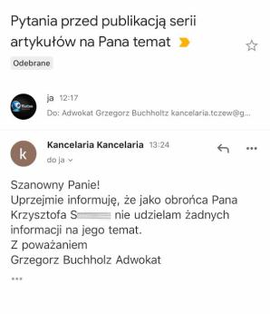 [VIDEO] Oszust prowadzi kancelarię adwokacką siedząc w więzieniu! Czy Krzysztof S. wyjdzie za rok po 1/3 10-letniego wyroku by znów okradać ludzi? Licząc na pomoc mecenasa - byłego sędziego Grzegorza Buchholtza - i kumulowanie się kar do niższego wyroku? 