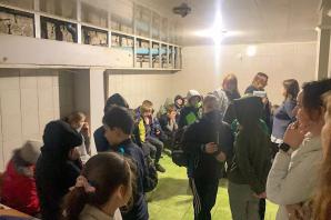 Schron w szkole w Żytomierzu