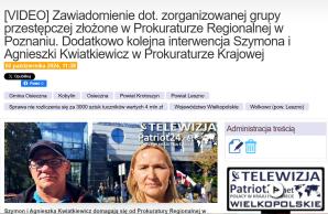 Skuteczna interwencja państwa Kwiatkiewicz i Telewizja.Patriot24.net! Prokurator Rejonowy w Lesznie uznał argumenty i wycofał decyzję o odmowie wszczęcia dochodzenia dot. 2-krotnego okłamania policjantów. Szefowi Agro Fondi sp. z o.o. grozi 8 lat więzienia