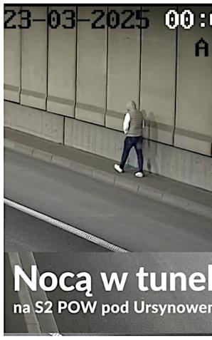 [VIDEO] Nocą w tunelu na S2 POW pod Ursynowem