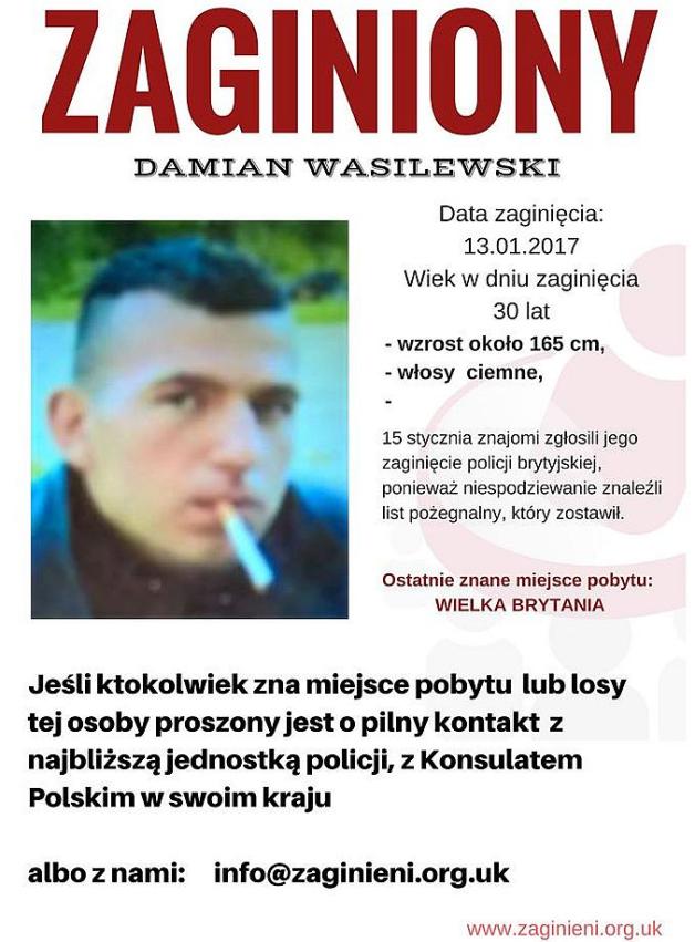 Anglia: Damian może potrzebować pomocy!