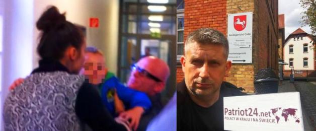 [VIDEO] Czy polskie dziecko to plecak? Tak sugeruje niemiecki sędzia, który wyrzucił dziś z użyciem policji redaktora Patriot24.net z niemieckiego sądu! Czy chce pozostawić polskiego chłopca w Niemczech u prostytutki, której polski Sąd odebrał prawa?