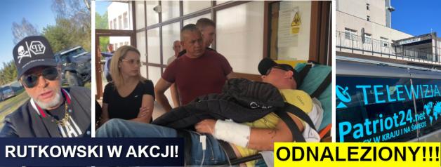 [VIDEO] BIURO RUTKOWSKI: Łukasz Darmetko odnaleziony żywy! Na noszach dowieziony karetką do szpitala w Łomży